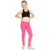 image:imageOh So Soft Girls Leggings Soft Stretch Kids Leggings for Kids Footless Breathable Ankle Length Size 216Hot Pink