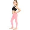 image:imageOh So Soft Girls Leggings Soft Stretch Kids Leggings for Kids Footless Breathable Ankle Length Size 216Light Pink