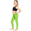 image:imageOh So Soft Girls Leggings Soft Stretch Kids Leggings for Kids Footless Breathable Ankle Length Size 216Lime Green