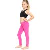 image:imageOh So Soft Girls Leggings Soft Stretch Kids Leggings for Kids Footless Breathable Ankle Length Size 216Neon Hot Pink