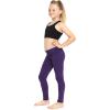 image:imageOh So Soft Girls Leggings Soft Stretch Kids Leggings for Kids Footless Breathable Ankle Length Size 216Purple