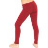 image:imageOh So Soft Girls Leggings Soft Stretch Kids Leggings for Kids Footless Breathable Ankle Length Size 216Red