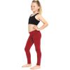 image:imageOh So Soft Girls Leggings Soft Stretch Kids Leggings for Kids Footless Breathable Ankle Length Size 216Red