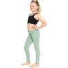 image:imageOh So Soft Girls Leggings Soft Stretch Kids Leggings for Kids Footless Breathable Ankle Length Size 216Sage Green