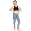 image:imageOh So Soft Girls Leggings Soft Stretch Kids Leggings for Kids Footless Breathable Ankle Length Size 216Slate Blue