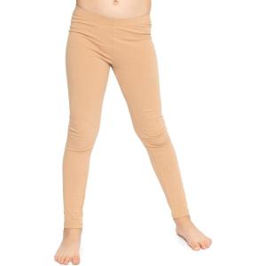 image:imageOh So Soft Girls Leggings Soft Stretch Kids Leggings for Kids Footless Breathable Ankle Length Size 216Beige