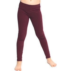 image:imageOh So Soft Girls Leggings Soft Stretch Kids Leggings for Kids Footless Breathable Ankle Length Size 216Burgundy