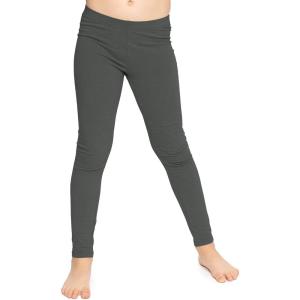 image:imageOh So Soft Girls Leggings Soft Stretch Kids Leggings for Kids Footless Breathable Ankle Length Size 216Charcoal Gray