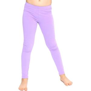 image:imageOh So Soft Girls Leggings Soft Stretch Kids Leggings for Kids Footless Breathable Ankle Length Size 216Lavender