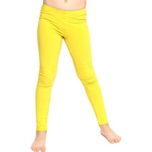 image:imageOh So Soft Girls Leggings Soft Stretch Kids Leggings for Kids Footless Breathable Ankle Length Size 216Yellow