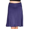 image:imageSTRETCH IS COMFORT Womens amp Plus Size Knee and Ankle Length Ruched Waist Flowy Skirt  Soft amp Lightweight  Sizes S  5XNavy Blue
