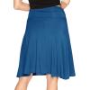 image:imageSTRETCH IS COMFORT Womens amp Plus Size Knee and Ankle Length Ruched Waist Flowy Skirt  Soft amp Lightweight  Sizes S  5XTeal