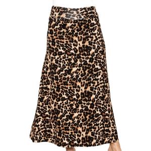 image:imageSTRETCH IS COMFORT Womens amp Plus Size Knee and Ankle Length Ruched Waist Flowy Skirt  Soft amp Lightweight  Sizes S  5XBrown Leopard