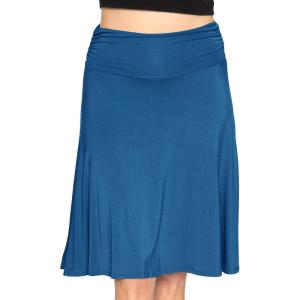 image:imageSTRETCH IS COMFORT Womens amp Plus Size Knee and Ankle Length Ruched Waist Flowy Skirt  Soft amp Lightweight  Sizes S  5XTeal