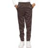 image:imageSTRETCH IS COMFORT Boys Slim Fit Jogger Play Pants  Soft PullOn Lounge Bottoms  Everyday School or Playwear  XSXLBrown