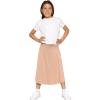 image:imageSTRETCH IS COMFORT Girls Midi Length Aline Skirt with Builtin Shorts  Size 416Beige