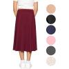 image:imageSTRETCH IS COMFORT Girls Midi Length Aline Skirt with Builtin Shorts  Size 416Burgundy