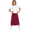 image:imageSTRETCH IS COMFORT Girls Midi Length Aline Skirt with Builtin Shorts  Size 416Burgundy