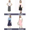 image:imageSTRETCH IS COMFORT Girls Midi Length Aline Skirt with Builtin Shorts  Size 416Light Navy