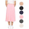 image:imageSTRETCH IS COMFORT Girls Midi Length Aline Skirt with Builtin Shorts  Size 416Light Pink