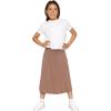 image:imageSTRETCH IS COMFORT Girls Midi Length Aline Skirt with Builtin Shorts  Size 416Mocha