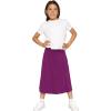 image:imageSTRETCH IS COMFORT Girls Midi Length Aline Skirt with Builtin Shorts  Size 416Purple
