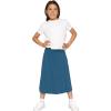 image:imageSTRETCH IS COMFORT Girls Midi Length Aline Skirt with Builtin Shorts  Size 416Teal