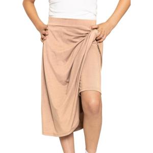 image:imageSTRETCH IS COMFORT Girls Midi Length Aline Skirt with Builtin Shorts  Size 416Beige