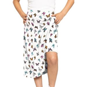 image:imageSTRETCH IS COMFORT Girls Midi Length Aline Skirt with Builtin Shorts  Size 416Butterfly