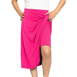 image:imageSTRETCH IS COMFORT Girls Midi Length Aline Skirt with Builtin Shorts  Size 416Hot Pink