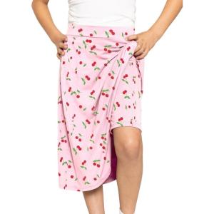 image:imageSTRETCH IS COMFORT Girls Midi Length Aline Skirt with Builtin Shorts  Size 416Pink Cherries