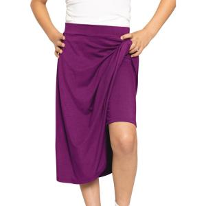 image:imageSTRETCH IS COMFORT Girls Midi Length Aline Skirt with Builtin Shorts  Size 416Purple