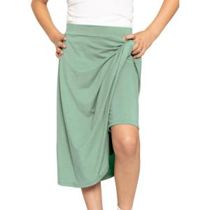 image:imageSTRETCH IS COMFORT Girls Midi Length Aline Skirt with Builtin Shorts  Size 416Sage Green