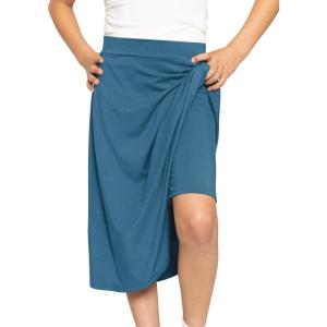 image:imageSTRETCH IS COMFORT Girls Midi Length Aline Skirt with Builtin Shorts  Size 416Teal