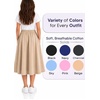 image:imageCircle Skirts for Girls  Girls Long Midi Skirt with Pockets  Soft Stretch Cotton  Size 4  16Beige