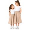 image:imageCircle Skirts for Girls  Girls Long Midi Skirt with Pockets  Soft Stretch Cotton  Size 4  16Beige
