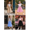 image:imageCircle Skirts for Girls  Girls Long Midi Skirt with Pockets  Soft Stretch Cotton  Size 4  16Black