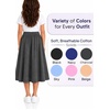 image:imageCircle Skirts for Girls  Girls Long Midi Skirt with Pockets  Soft Stretch Cotton  Size 4  16Charcoal Gray