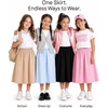 image:imageCircle Skirts for Girls  Girls Long Midi Skirt with Pockets  Soft Stretch Cotton  Size 4  16Sky Blue