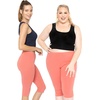 image:imageSTRETCH IS COMFORT Womens Ultra Buttery Smooth Cotton Leggings  Small to 5XCoral