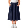 image:imageCircle Skirts for Girls  Girls Long Midi Skirt with Pockets  Soft Stretch Cotton  Size 4  16Navy Blue