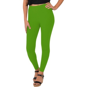 image:imageSTRETCH IS COMFORT Womens Ultra Buttery Smooth Cotton Leggings  Small to 5XLime Green