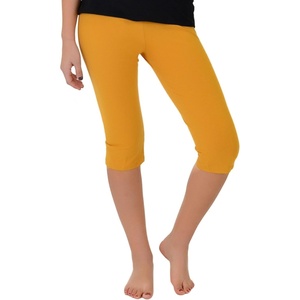 image:imageSTRETCH IS COMFORT Womens Ultra Buttery Smooth Cotton Leggings  Small to 5XMustard Yellow