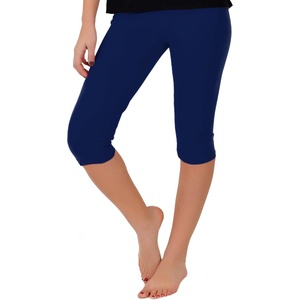 image:imageSTRETCH IS COMFORT Womens Ultra Buttery Smooth Cotton Leggings  Small to 5XNavy Blue