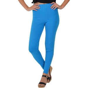 image:imageSTRETCH IS COMFORT Womens Ultra Buttery Smooth Cotton Leggings  Small to 5XOcean Blue