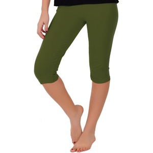 image:imageSTRETCH IS COMFORT Womens Ultra Buttery Smooth Cotton Leggings  Small to 5XOlive Green