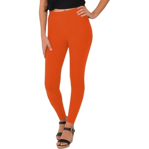 image:imageSTRETCH IS COMFORT Womens Ultra Buttery Smooth Cotton Leggings  Small to 5XOrange