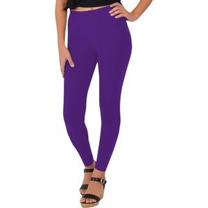 image:imageSTRETCH IS COMFORT Womens Ultra Buttery Smooth Cotton Leggings  Small to 5XPurple