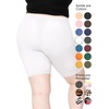 image:imageSTRETCH IS COMFORT Womens Plus Size Cotton Biker Shorts  Cotton  XLarge  7XBlackwhite