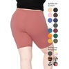 image:imageSTRETCH IS COMFORT Womens Plus Size Cotton Biker Shorts  Cotton  XLarge  7XDark Mauve